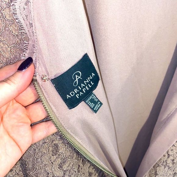 Adrianna Papell dusty rose lace cocktail dress - Picture 4 of 5